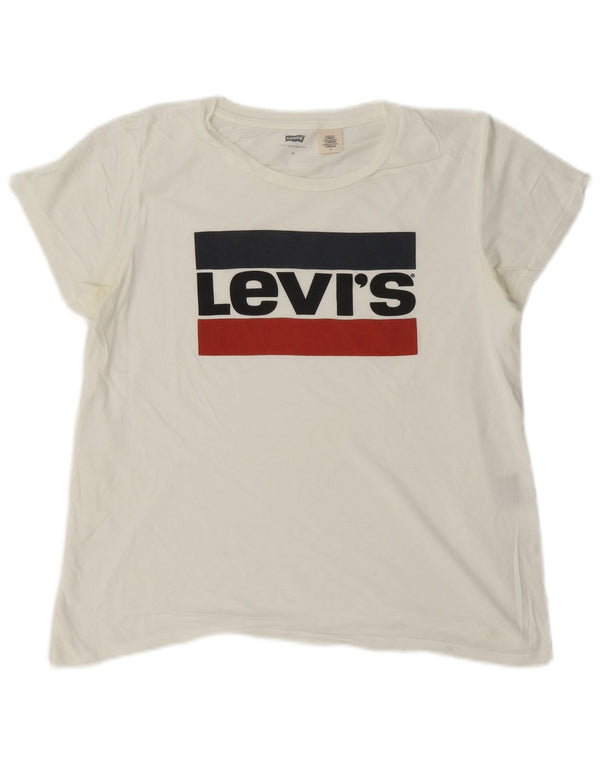Женская футболка с рисунком Levi's Top UK 14, средний белый