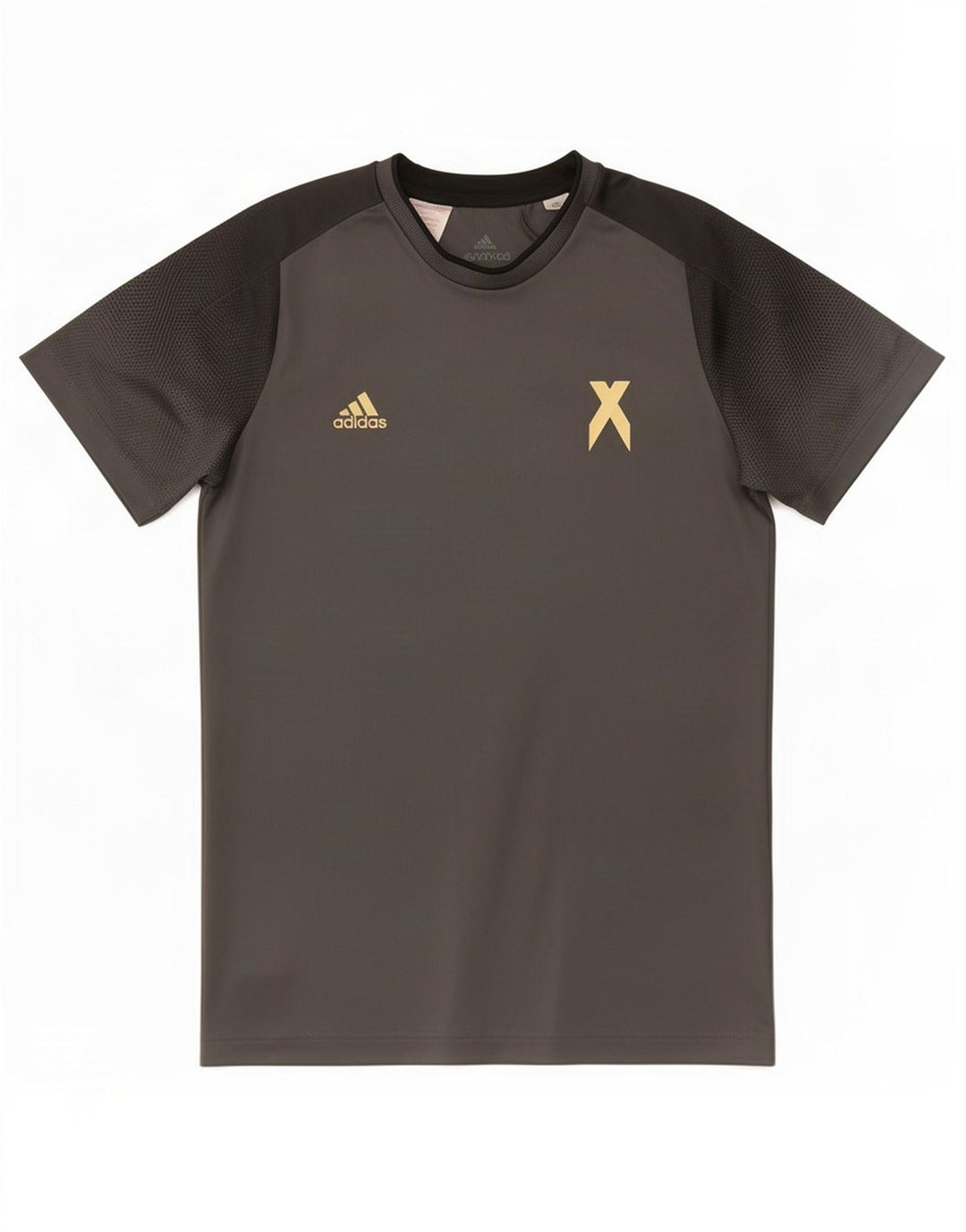 Футболка Adidas для мальчиков, топ 13-14 лет, серый полиэстер