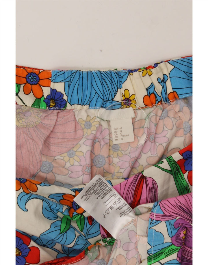 H&M Womens Crop Off Shoulder Top US 12 Large Multicoloured Floral Cotton Vintage H&M and Second-Hand H&M from Messina Hembry 