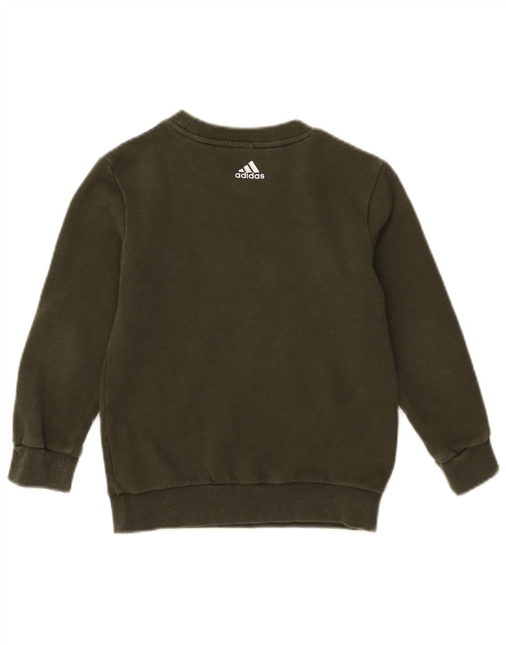 Полный спортивный костюм Adidas для мальчиков 6-7 лет, хлопок цвета хаки