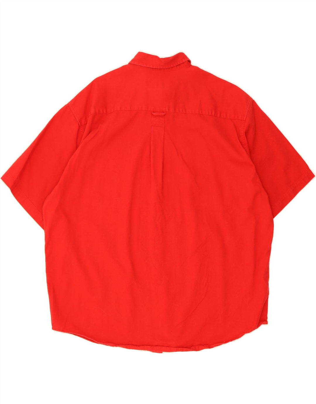 EDDIE BAUER Mens Short Sleeve Shirt XL Red Cotton Vintage Eddie Bauer and Second-Hand Eddie Bauer from Messina Hembry 