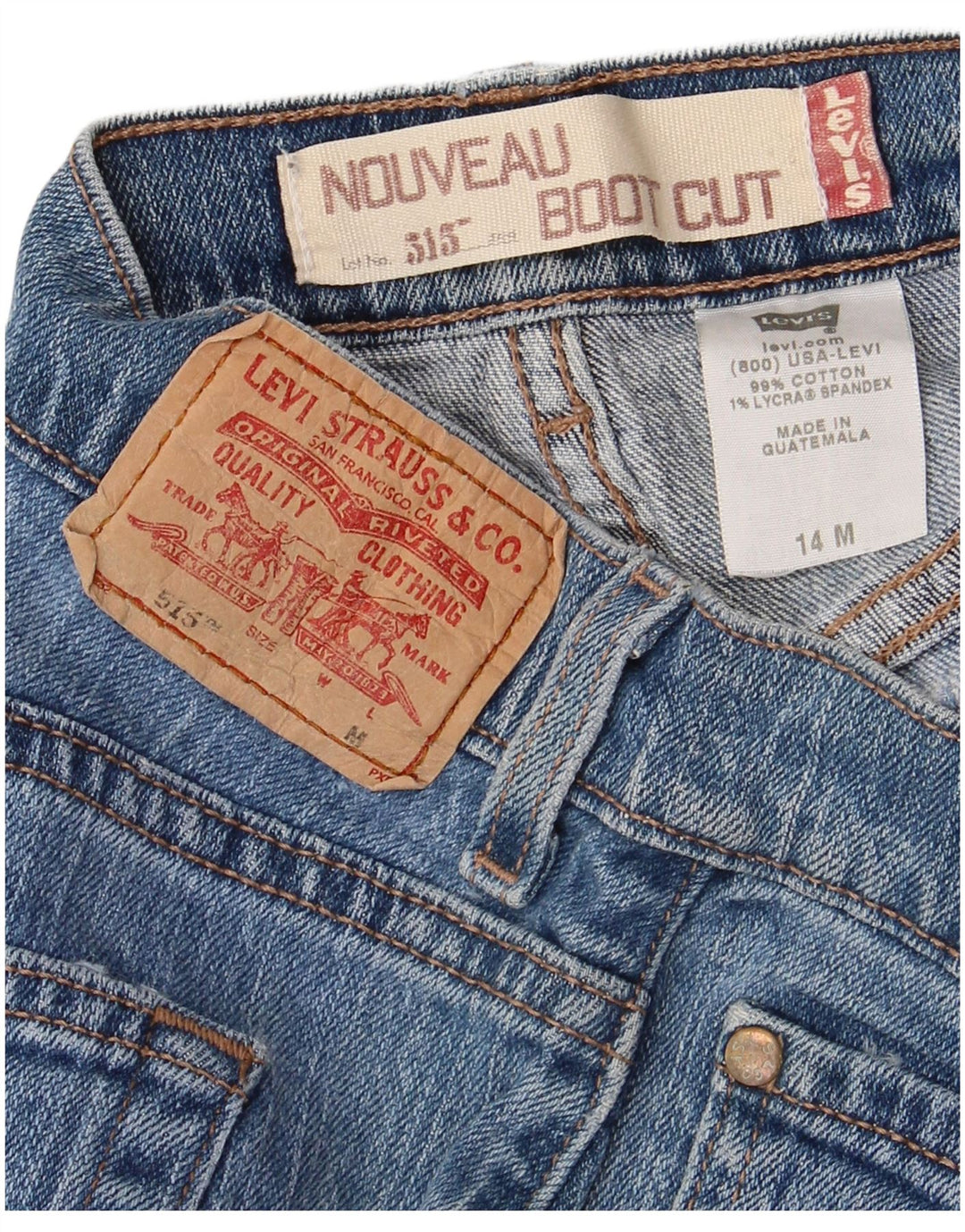 Женские джинсы LEVI'S 515 Nouveau Bootcut США 14 XL W34 L31 Синие