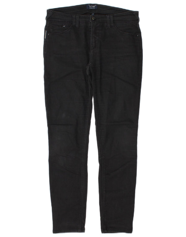 Женские повседневные узкие брюки Armani W26 L26, черный хлопок