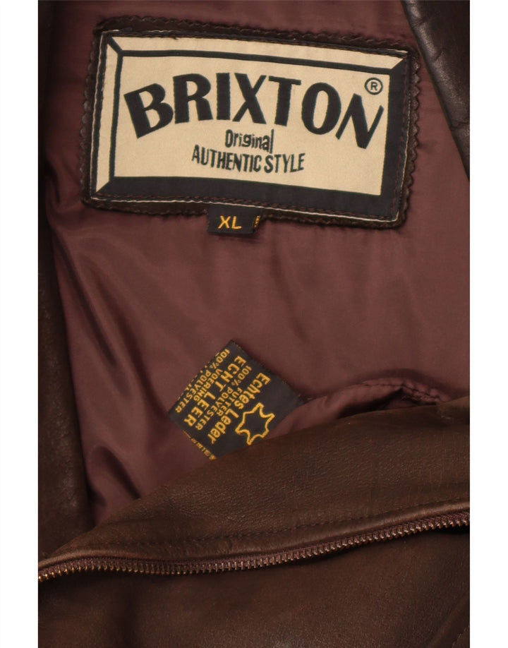 Женская кожаная косуха Brixton UK 18 XL Коричневая кожаная