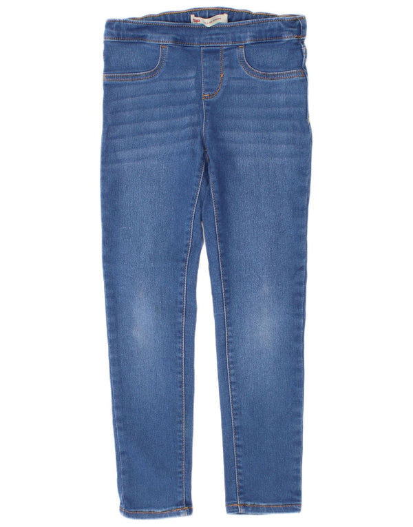 Джинсы-джеггинсы Levi's для девочек 6–7 лет W24 L23, синий хлопок