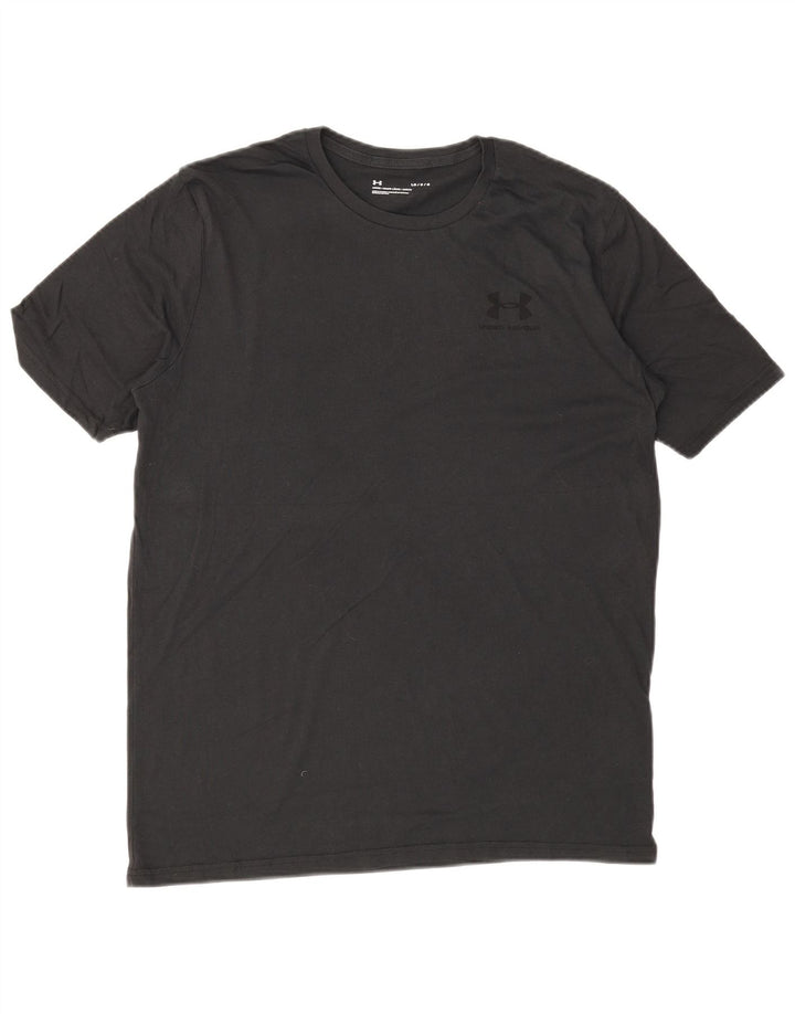 UNDER ARMOR Мужская футболка из хлопка большого размера серого цвета