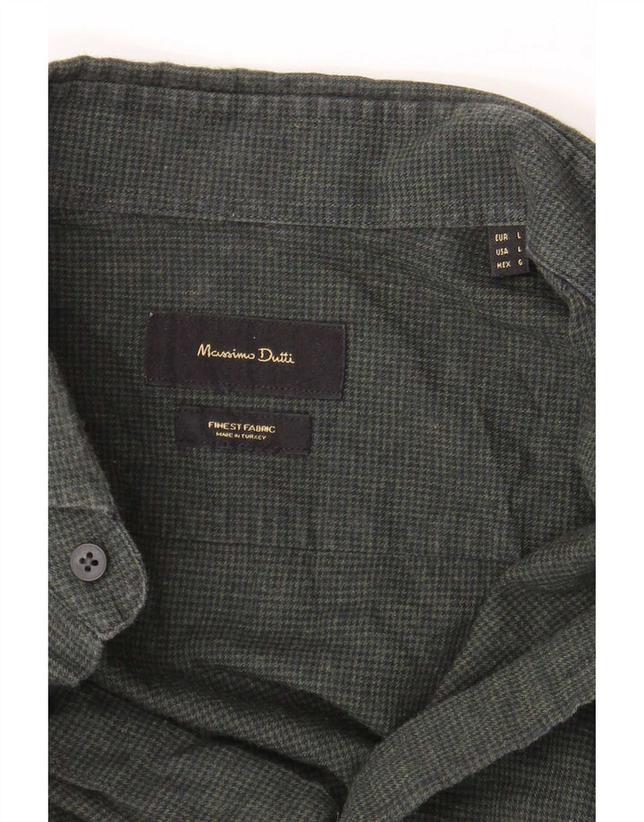 Мужская рубашка Massimo Dutti, большая зеленая