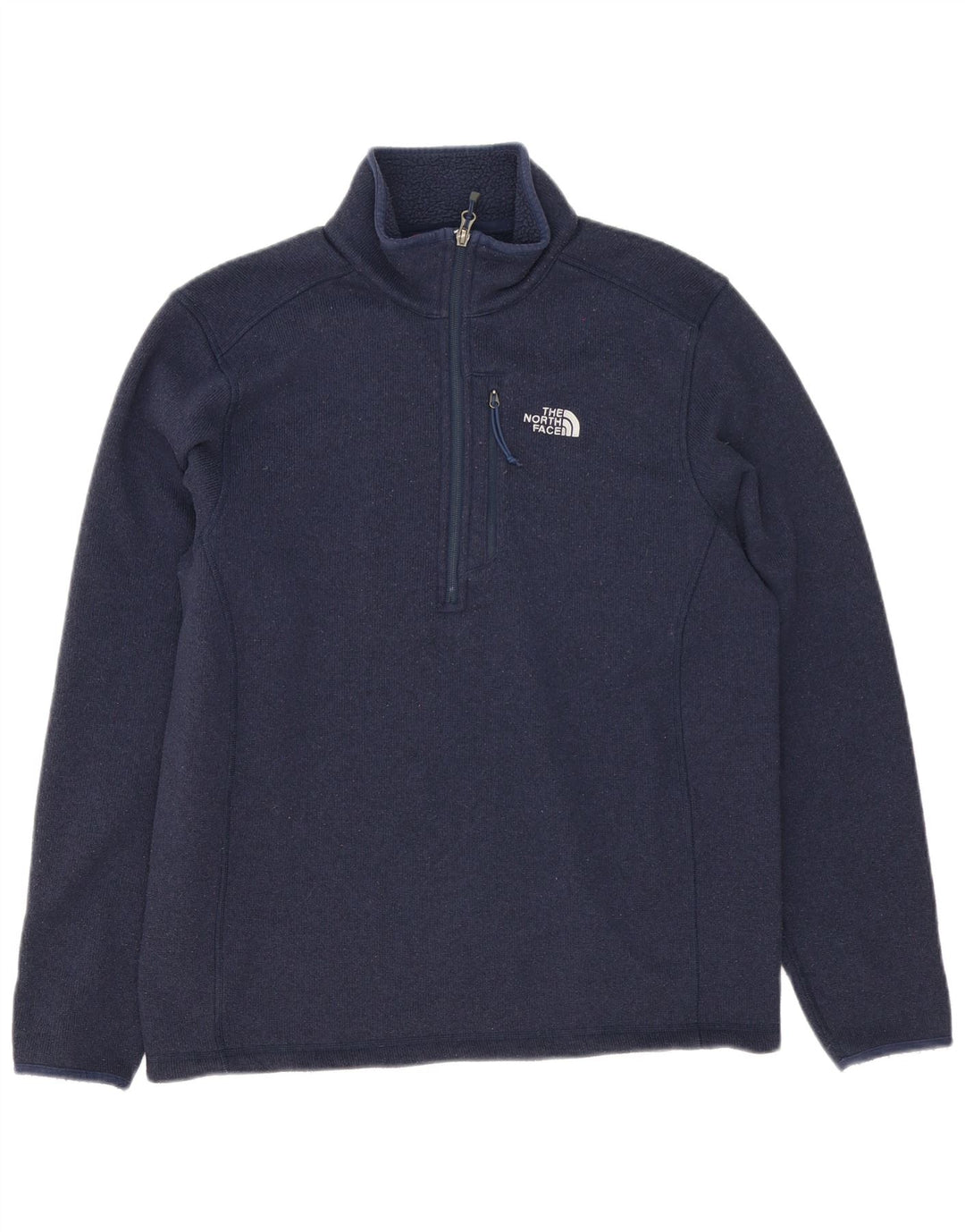 Мужской джемпер с воротником на молнии The North Face, средний темно-синий полиэстер