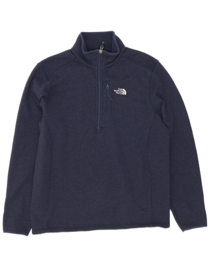 Мужской джемпер с воротником на молнии The North Face, средний темно-синий полиэстер