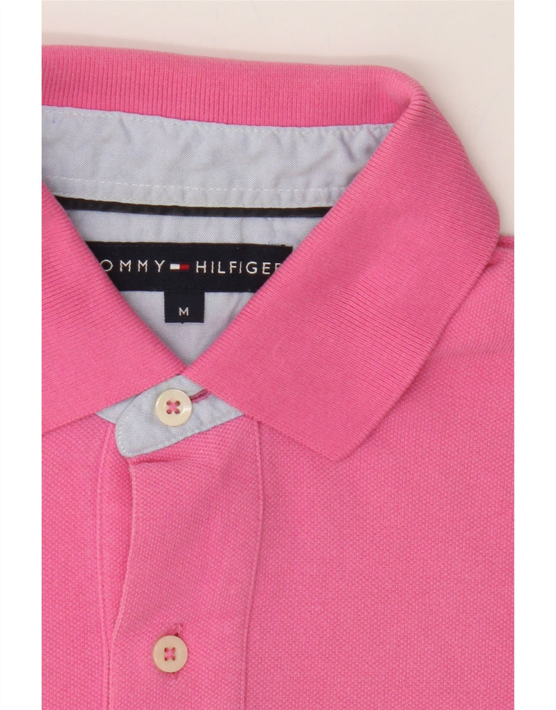 TOMMY HILFIGER Mens Polo Shirt Medium Pink Cotton Vintage Tommy Hilfiger and Second-Hand Tommy Hilfiger from Messina Hembry 
