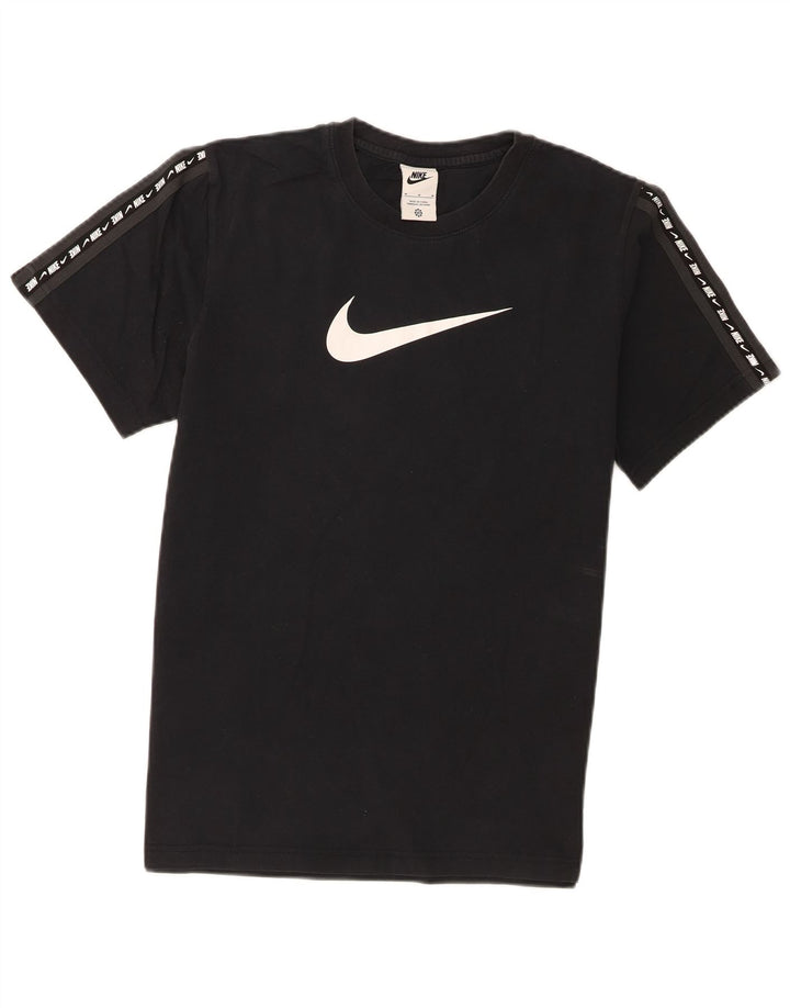 Мужская футболка с графическим рисунком Nike, средний черный хлопок