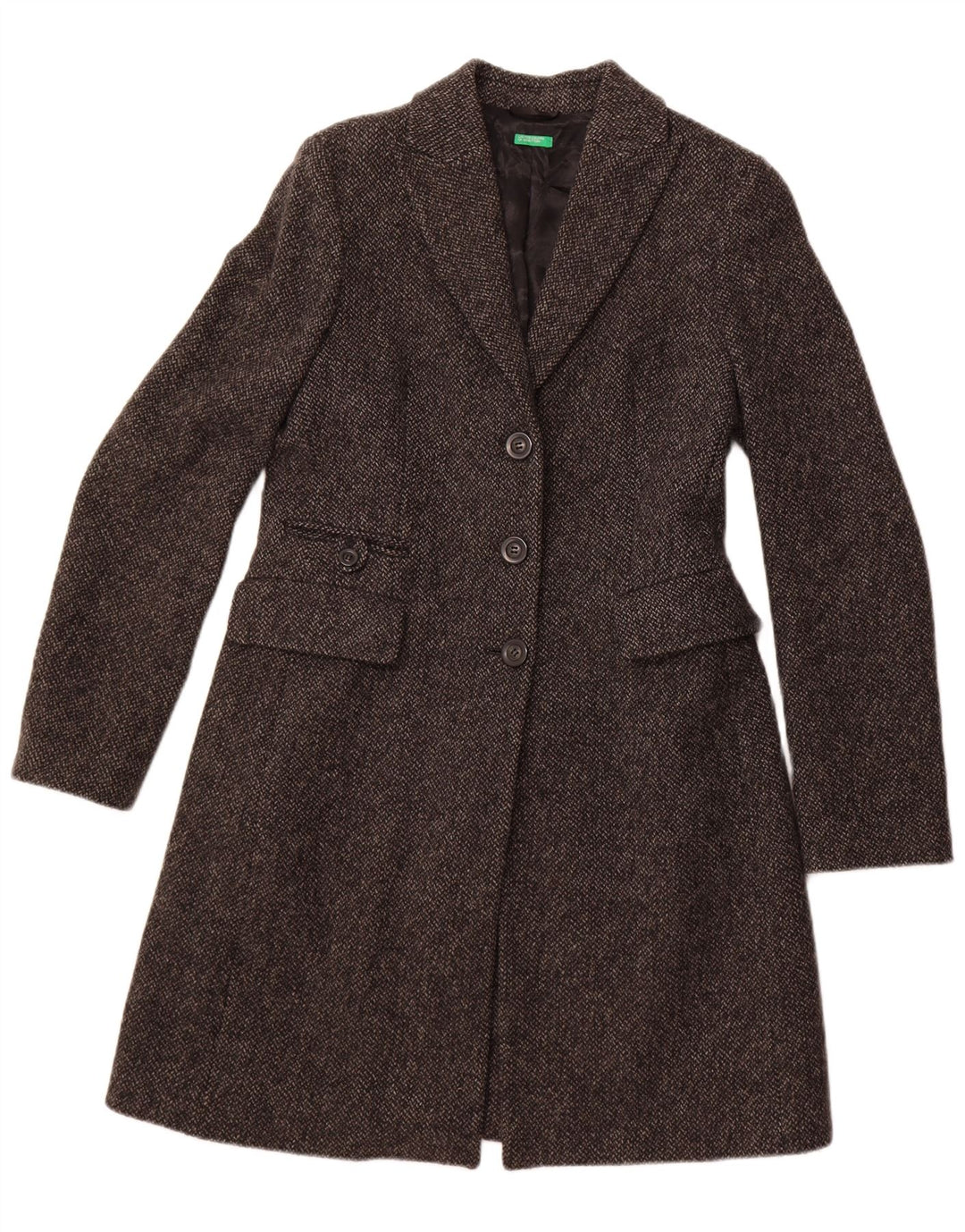 Женское пальто Benetton IT 42 Medium Grey Wool