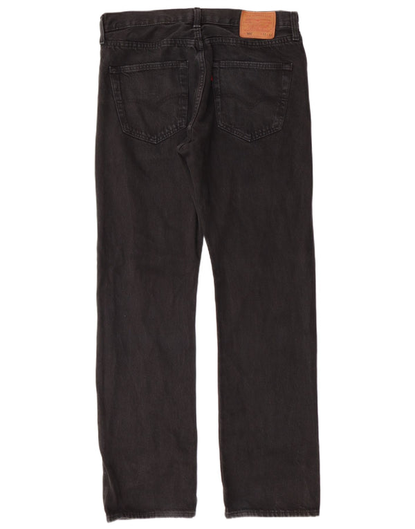 Мужские прямые джинсы LEVI'S 501 W33 L32, черный хлопок