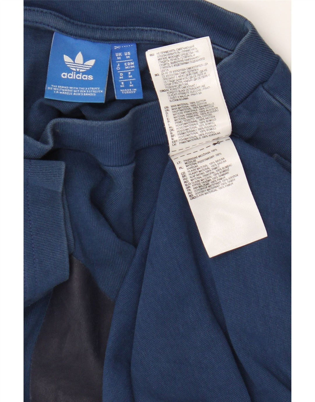 Adidas Мужская футболка с рисунком Топ среднего размера, темно-синий, хлопок