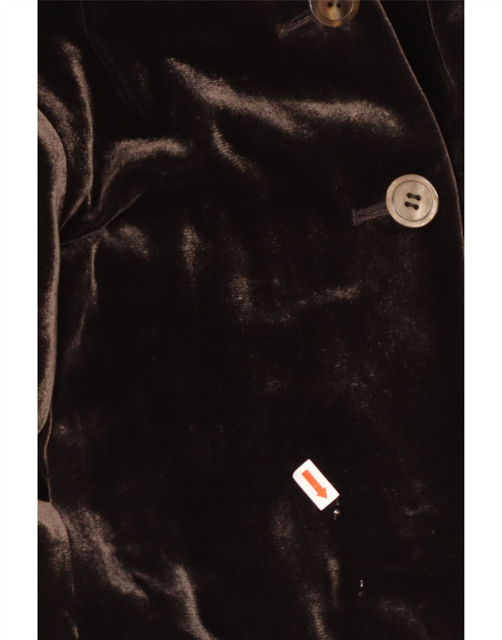 Женский пиджак APRIORI на 3 пуговицах UK 14, большой коричневый шелковый цвет