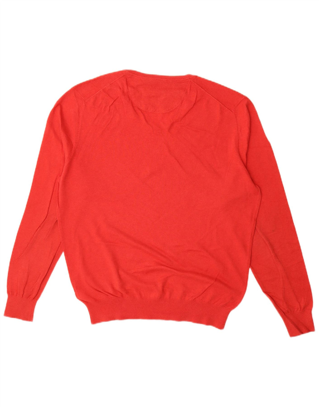 Мужской джемпер с v-образным вырезом MASSIMO DUTTI, большой красный кашемировый свитер