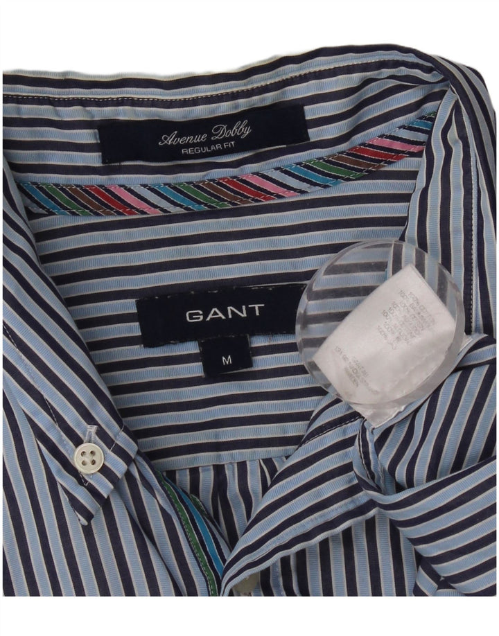 Мужская рубашка стандартного кроя Gant, хлопковая синяя полоска среднего размера