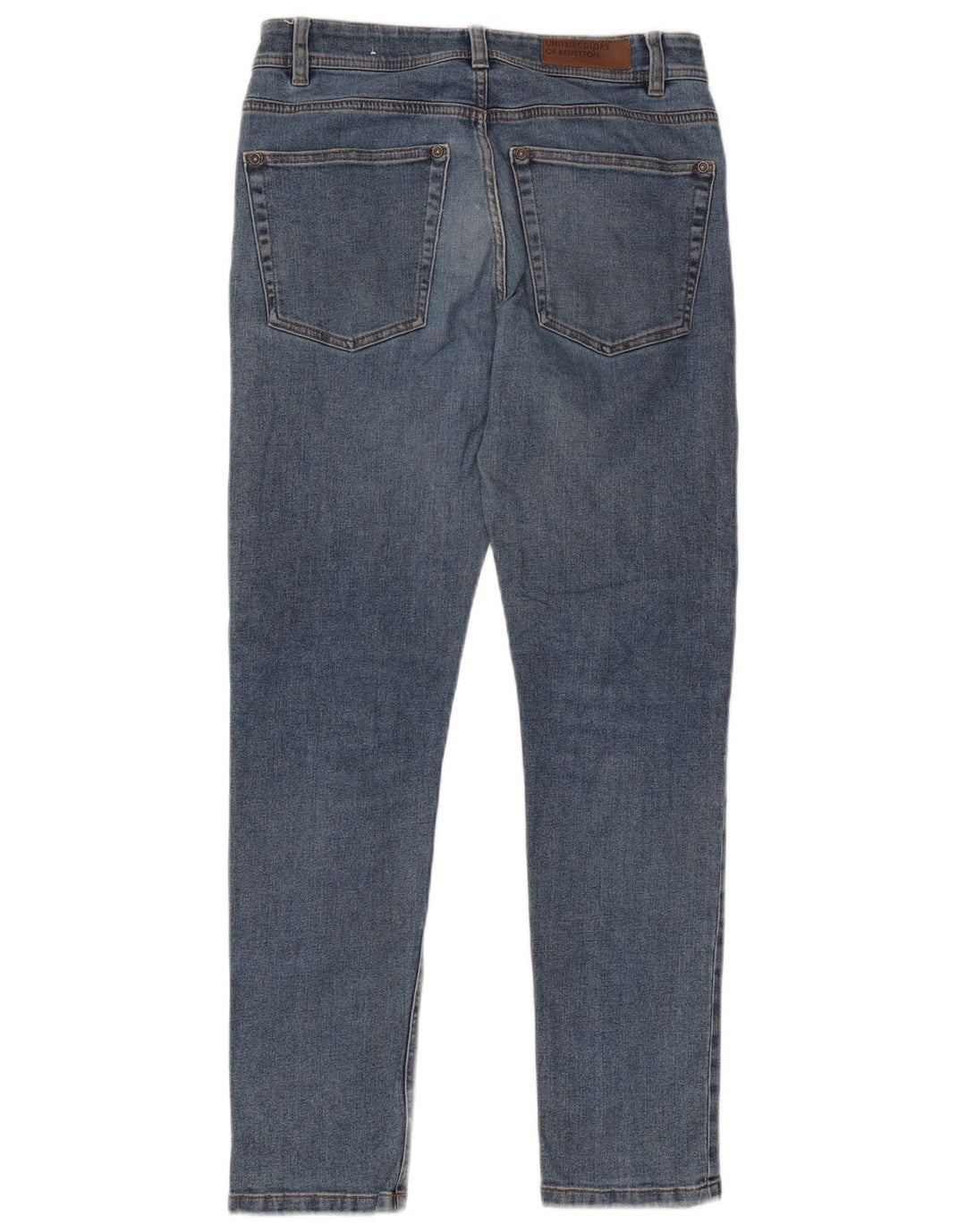 Мужские узкие джинсы Benetton W31 L30 синие, хлопок