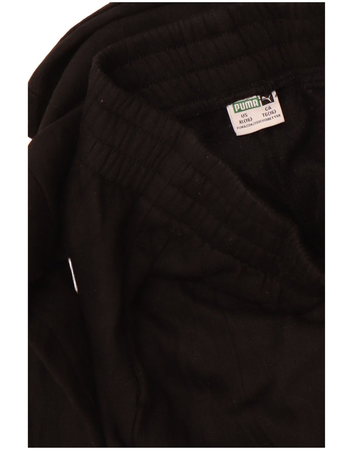 Спортивный костюм PUMA для девочек с графическим принтом, брюки для бега, 15–16 лет, XL, черный