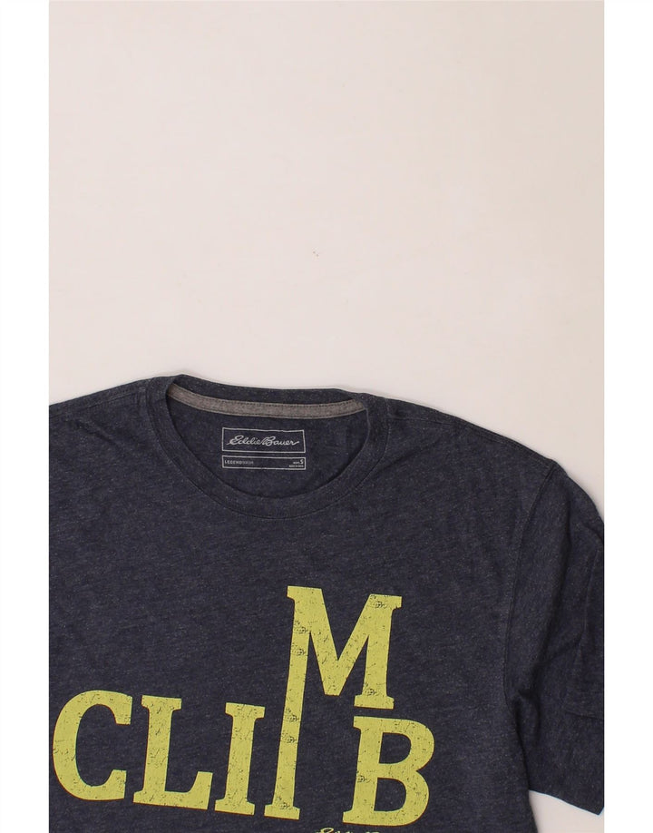 EDDIE BAUER Mens Graphic T-Shirt Top Small Navy Blue Cotton Vintage Eddie Bauer and Second-Hand Eddie Bauer from Messina Hembry 