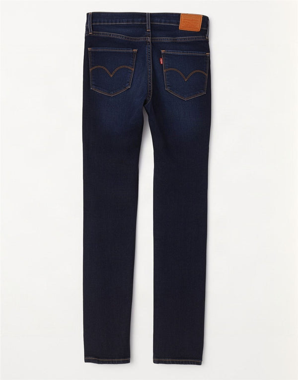Женские джинсы скинни Levi's 721 с высокой посадкой W27 L28 Темно-синие хлопковые