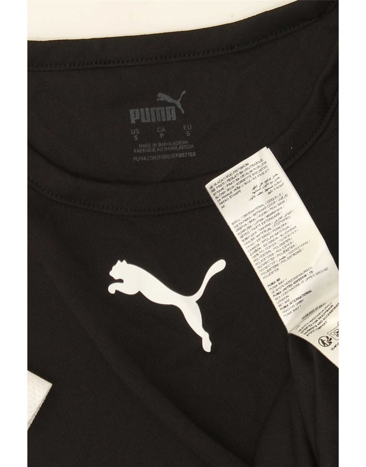 Мужская футболка Puma, маленький черный полиэстер с цветными блоками
