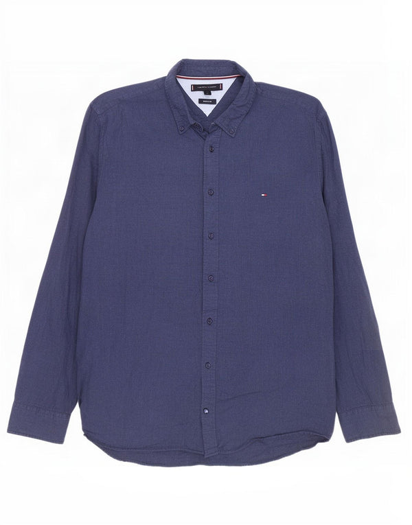 Мужская рубашка стандартного кроя Tommy Hilfiger XL, темно-синяя, хлопок