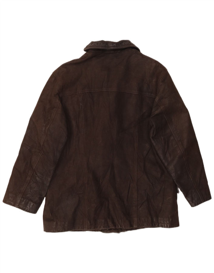 RELISH Женская кожаная куртка IT 46 Большая коричневая кожа