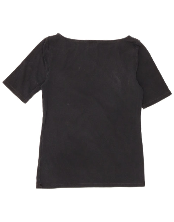 Женская футболка Ralph Lauren Top UK 10, маленькая, черный хлопок