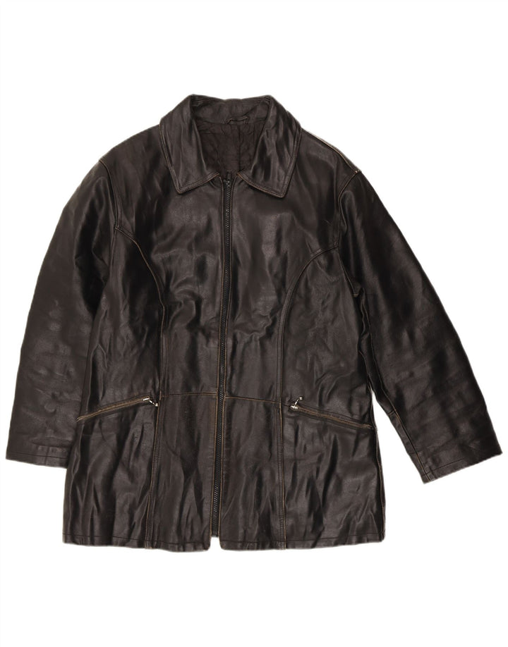 Куртка женская кожаная VINTAGE IT 42 Medium Black Leather