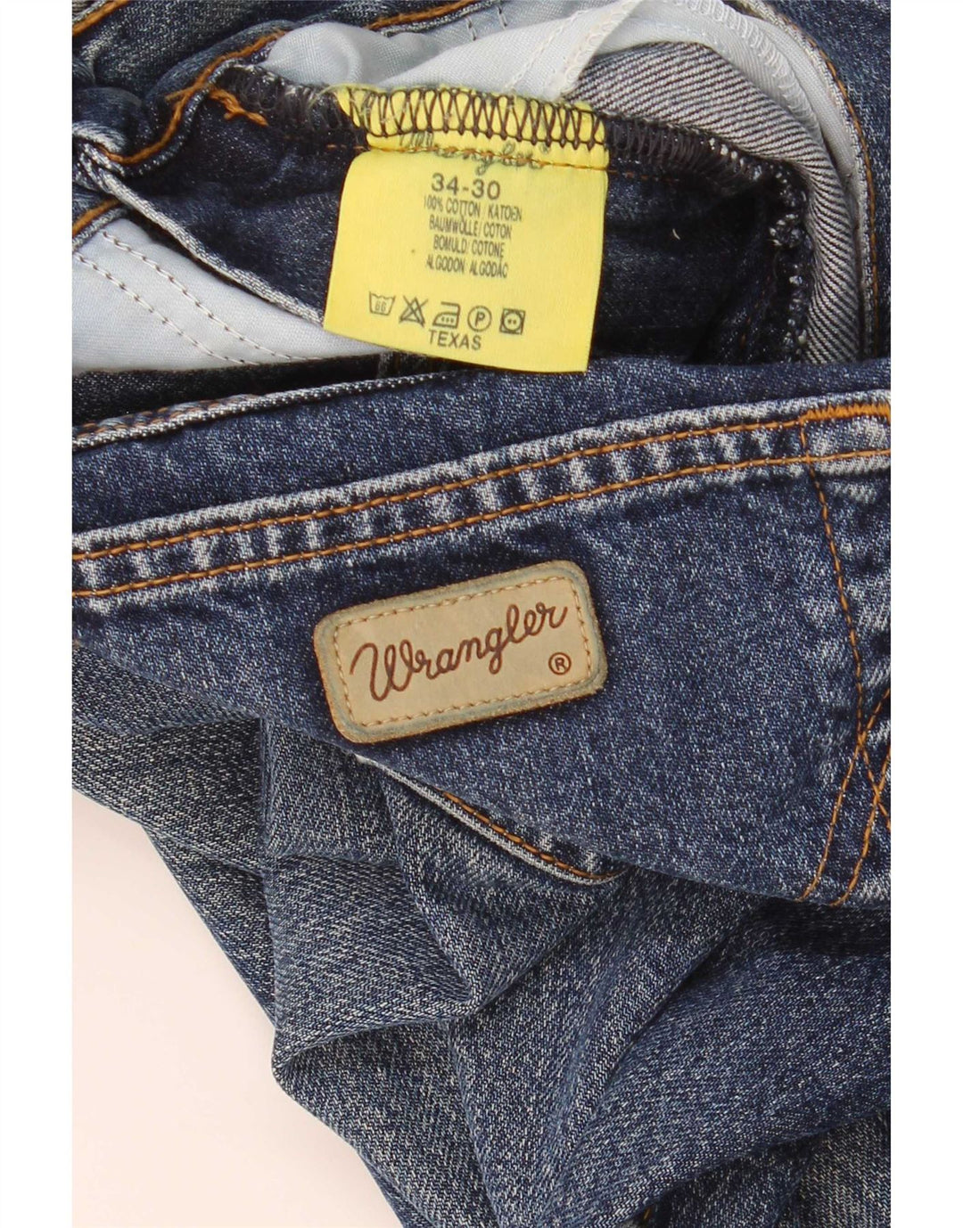 Мужские прямые джинсы Wrangler W34 L30 синие, хлопок
