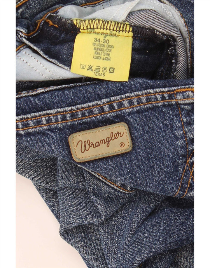 Мужские прямые джинсы Wrangler W34 L30 синие, хлопок