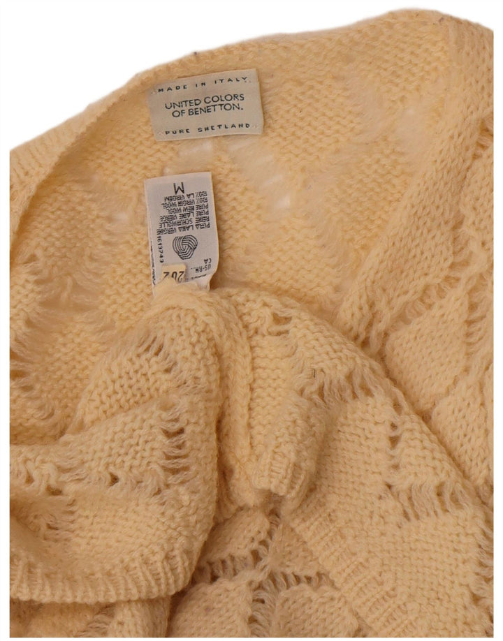 Женский кардиган Benetton UK 14 Medium Off White Argyle/Diamond