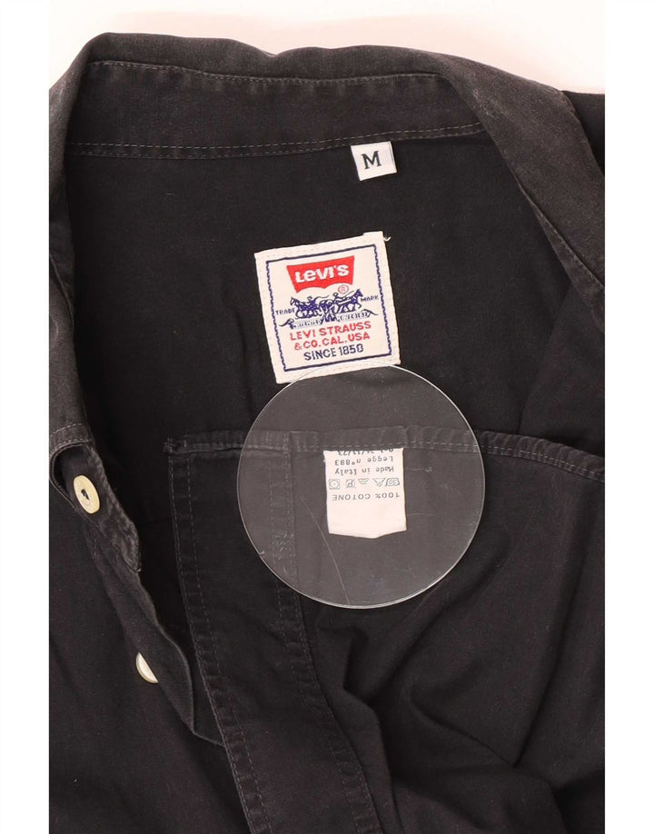 Мужская рубашка Levi's из хлопка среднего размера, черная