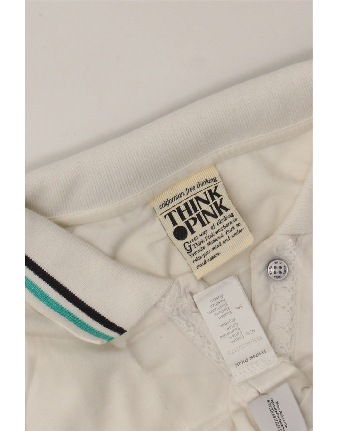 Женская рубашка поло THINK PINK UK 8, маленькая, белый хлопок