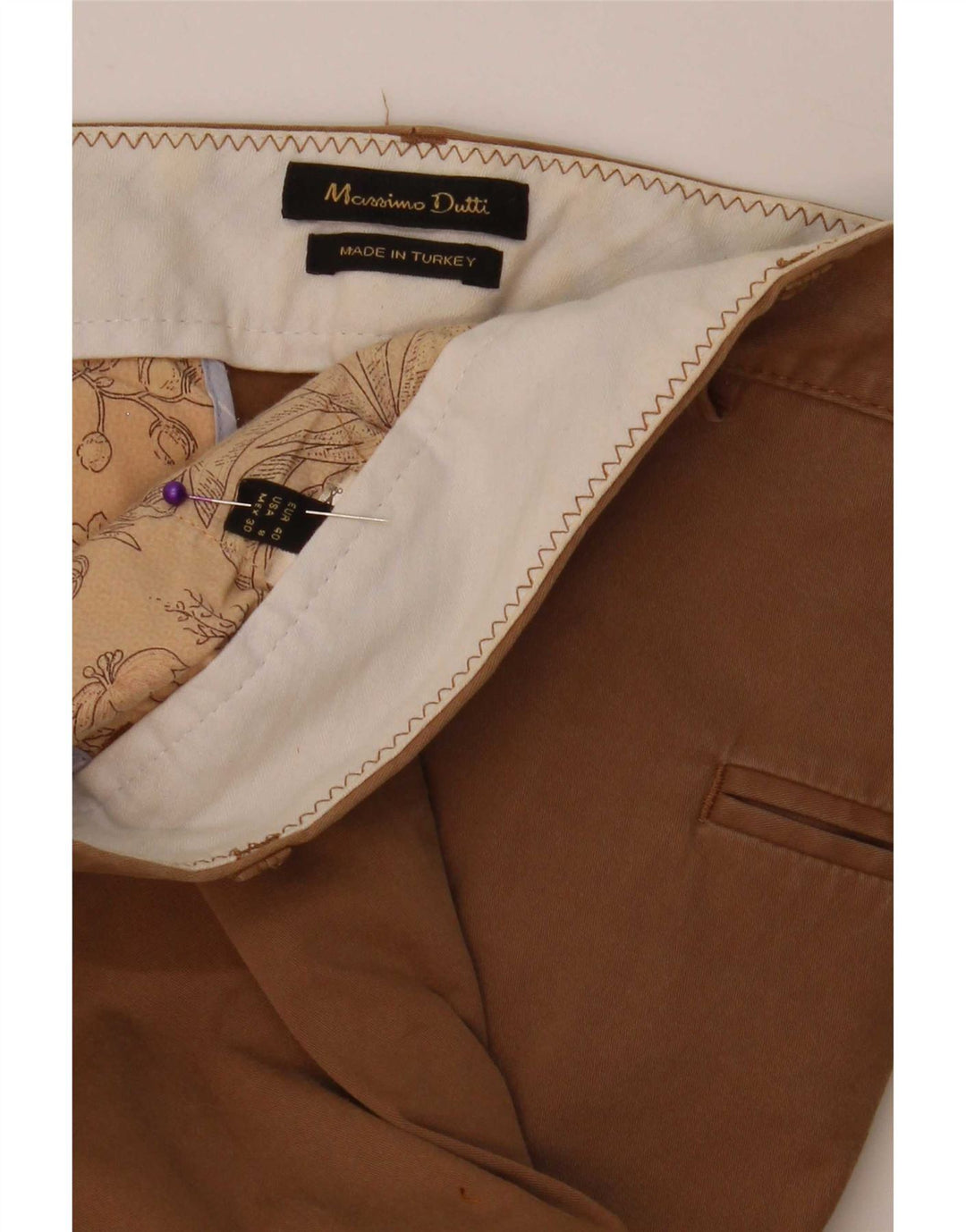 Брюки-чиносы Massimo Dutti женские узкие EU 40 Medium W30 L30 Бежевые