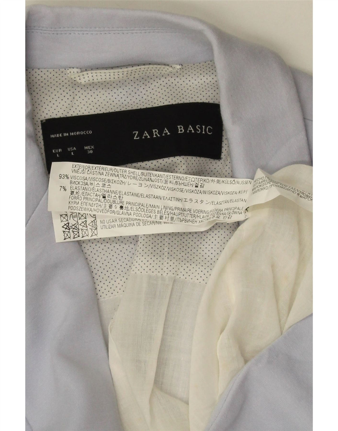 Женский пиджак Zara на 1 пуговице UK 14, большой синий вискоза