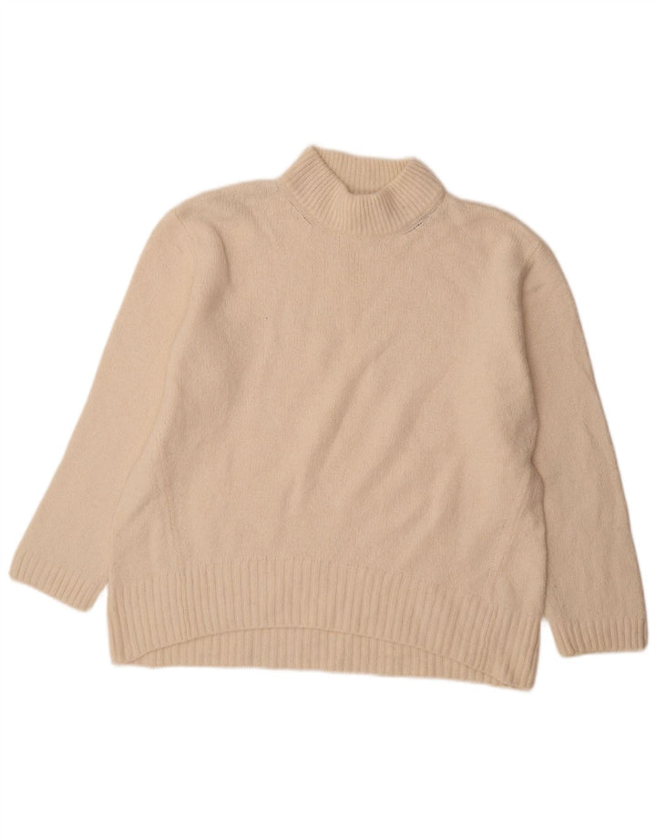 Женский джемпер с высоким воротником Massimo Dutti, Великобритания 16, большой Off White