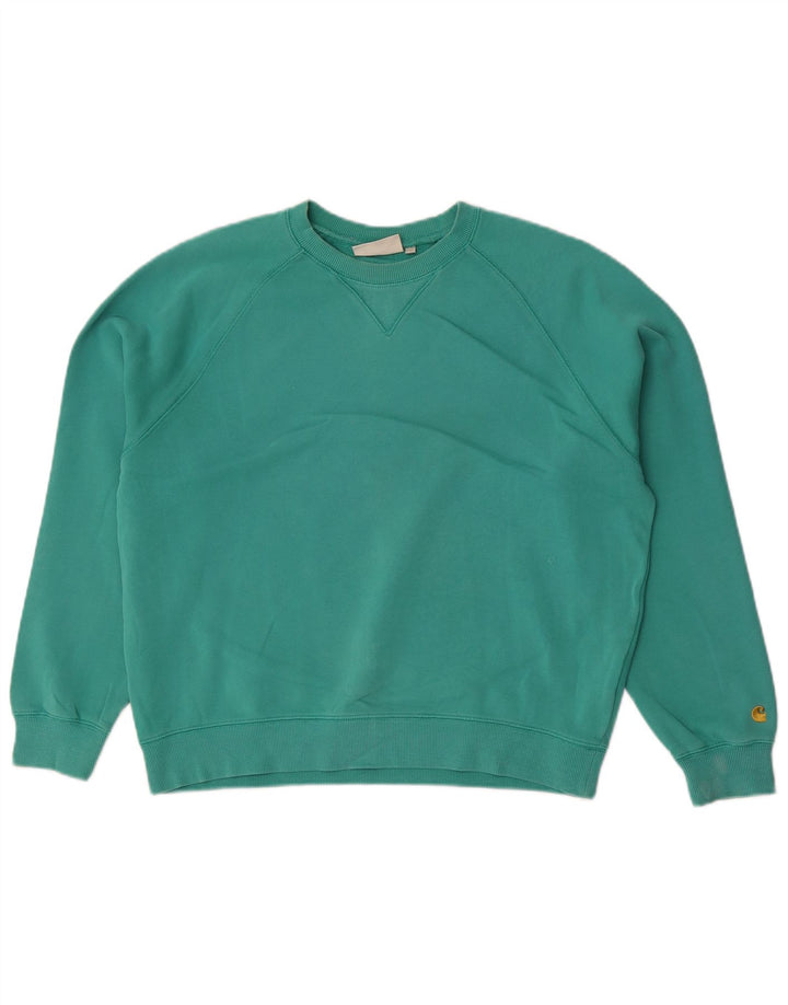 Женский джемпер оверсайз Carhartt UK 10, маленький зеленый хлопок