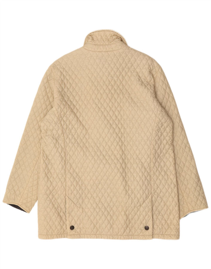 Женское стеганое пальто Barbour UK 16 большое бежевое из полиамида