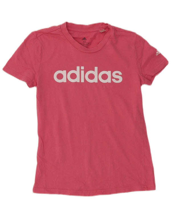 Женская футболка с рисунком Adidas Top UK 4/6 XS, розовый хлопок