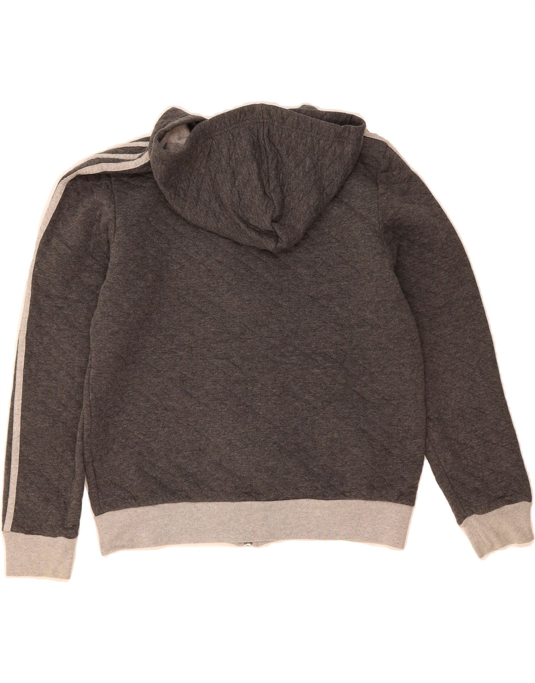 ADIDAS Boys Zip Hoodie Sweater 13-14 Years Grey Polyester Vintage Adidas and Second-Hand Adidas from Messina Hembry 
