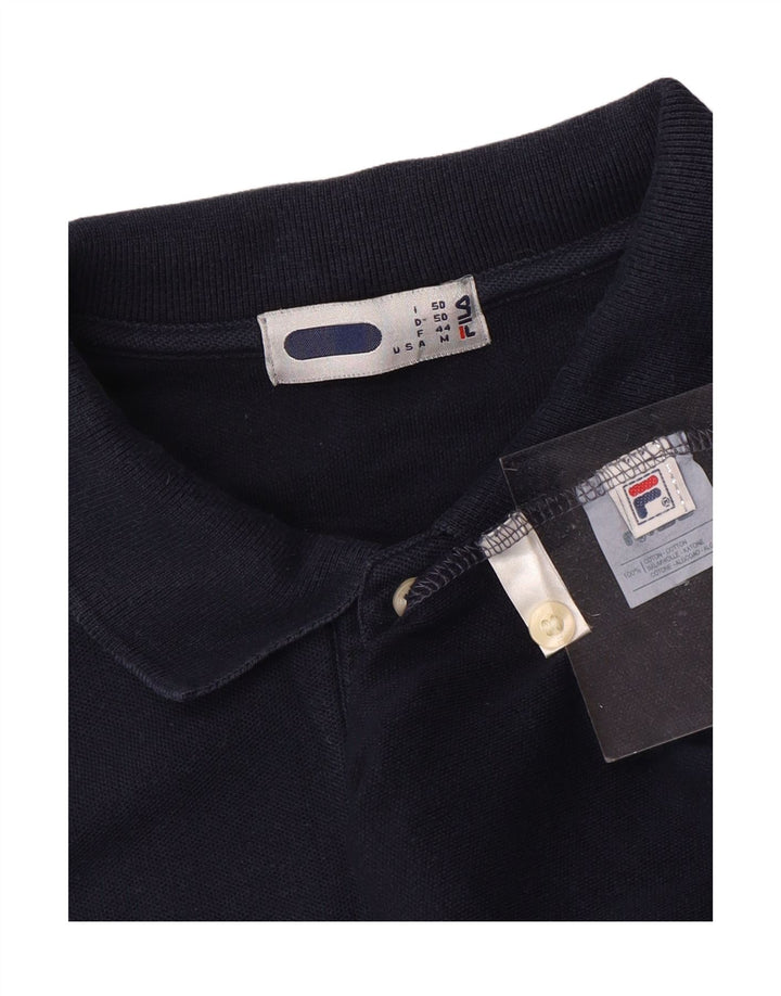 Мужская рубашка-поло FILA IT 50 Medium Navy Blue Хлопок