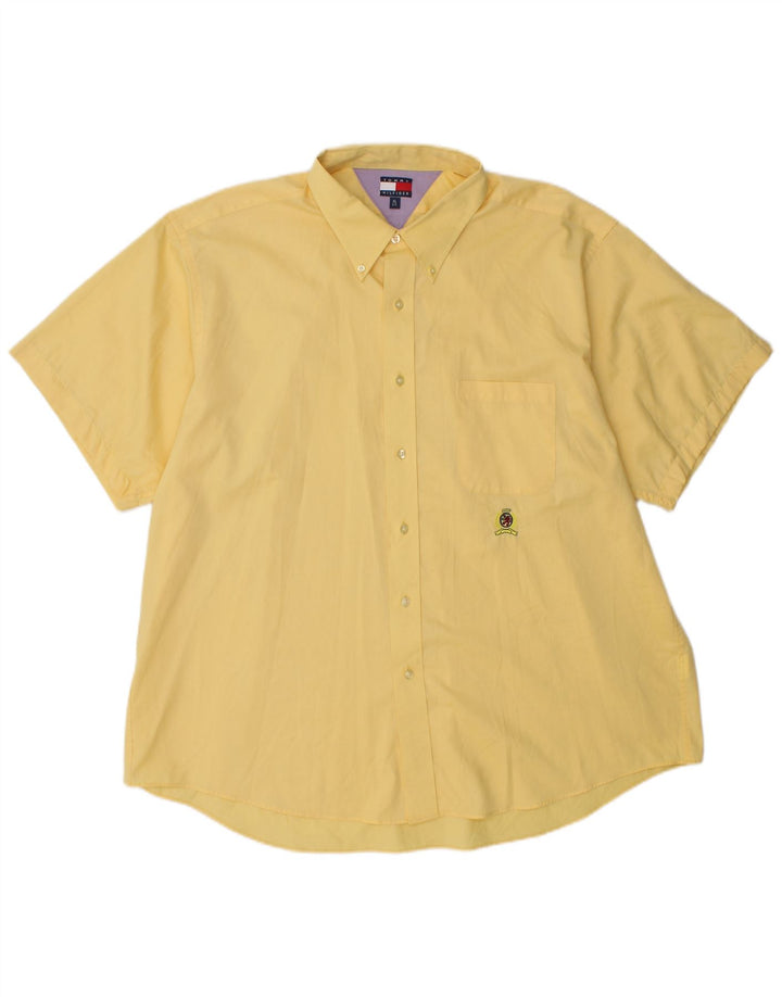 TOMMY HILFIGER Мужская рубашка с коротким рукавом XL Желтый