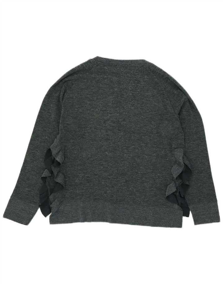 Женский джемпер с круглым вырезом Zara UK 14, средний зеленый цвет