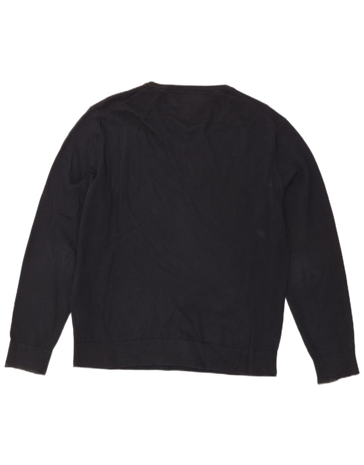 TOMMY HILFIGER Мужской джемпер с v-образным вырезом XL, темно-синий, хлопок