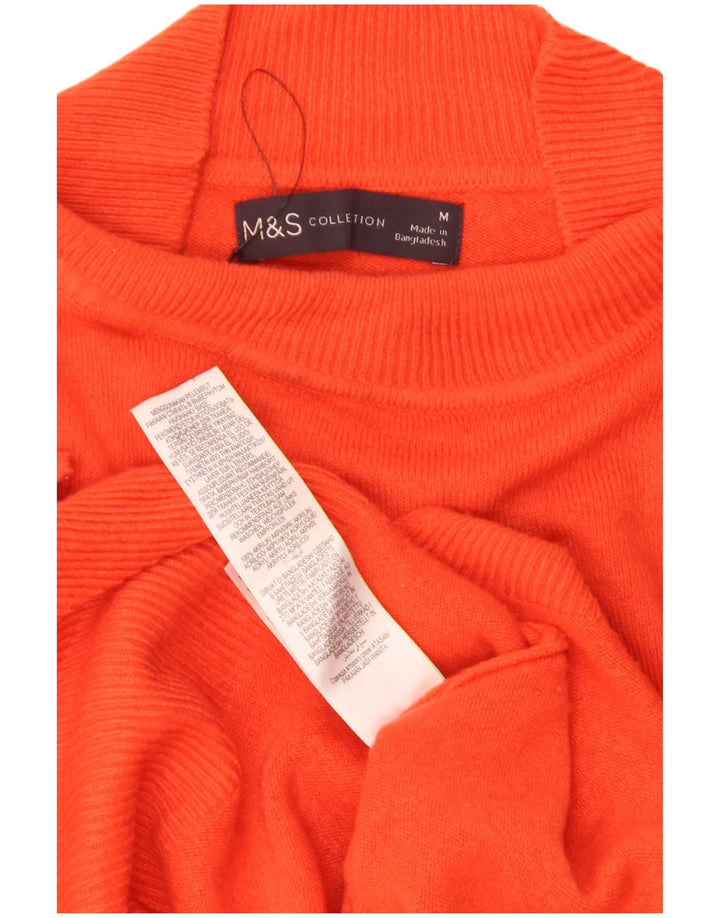 Женский джемпер с высоким воротником Marks & Spencer UK 14, средний оранжевый