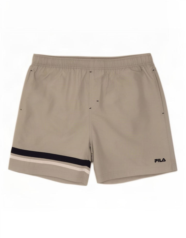 Мужские шорты для плавания Fila XL, серые, полиэстер с цветными блоками