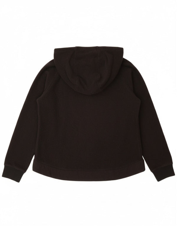 Флисовый джемпер NIKE для девочек с графическим рисунком и молнией на воротнике, 13–14 лет, размер XL, черный полиэстер