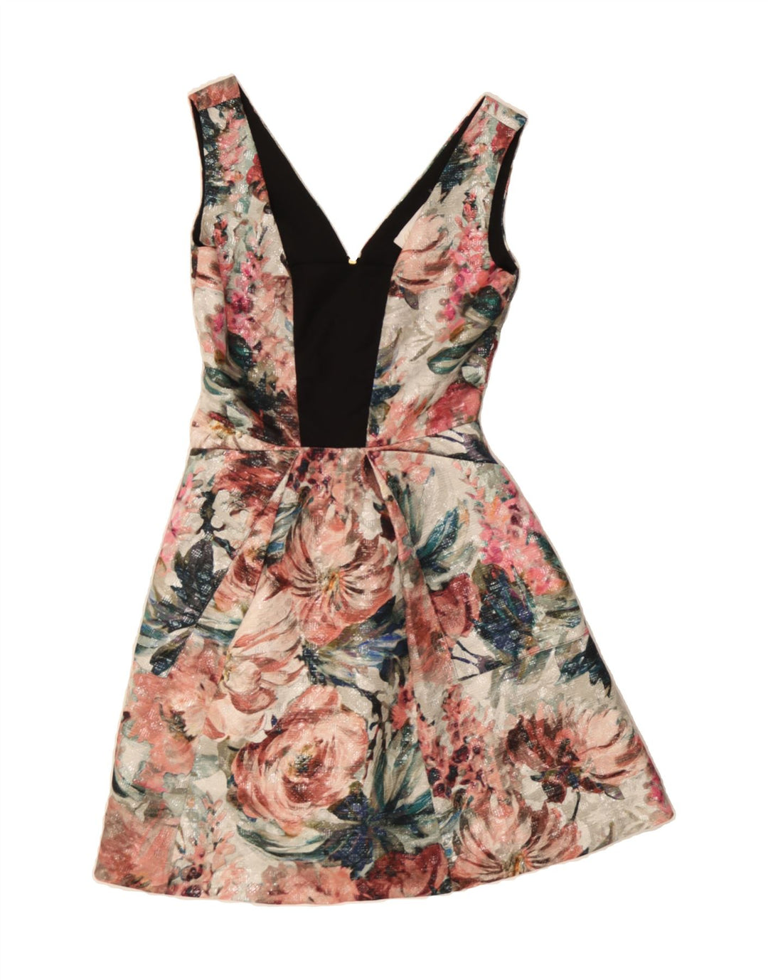 CLOSET Womens Swing Dress UK 8 Small  Multicoloured Floral Polyester Vintage CLOSET and Second-Hand CLOSET from Messina Hembry 